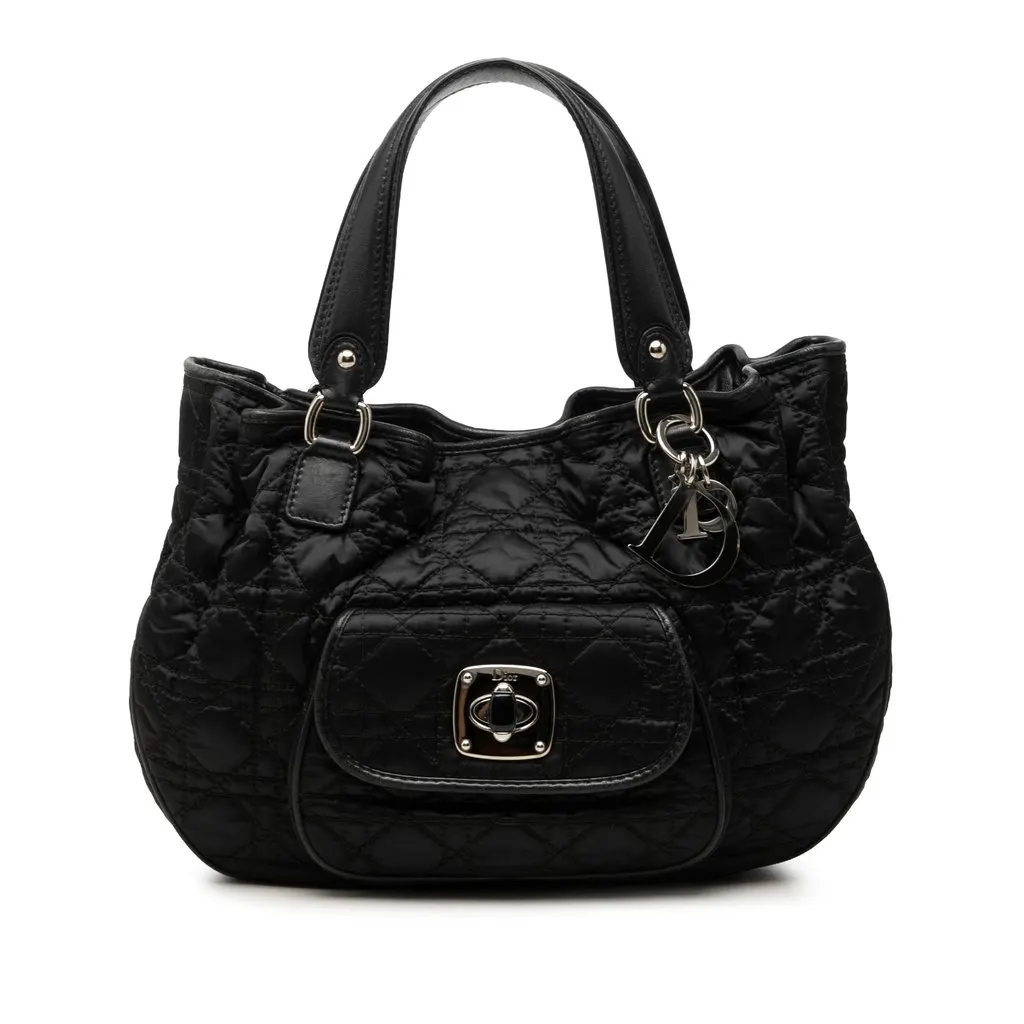 Dior Nylon Cannage Charming Lock Tote