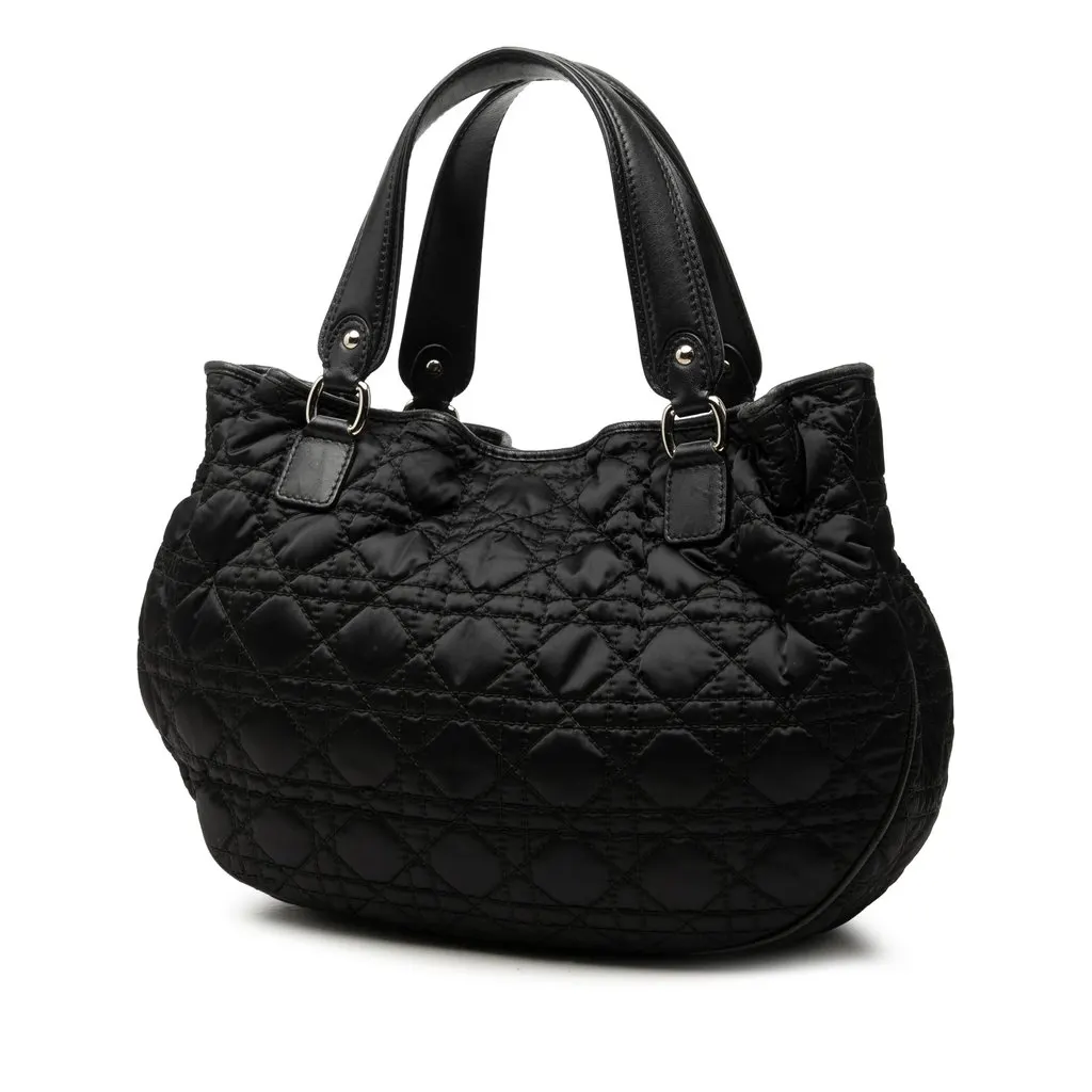 Dior Nylon Cannage Charming Lock Tote Black Very good - Back View