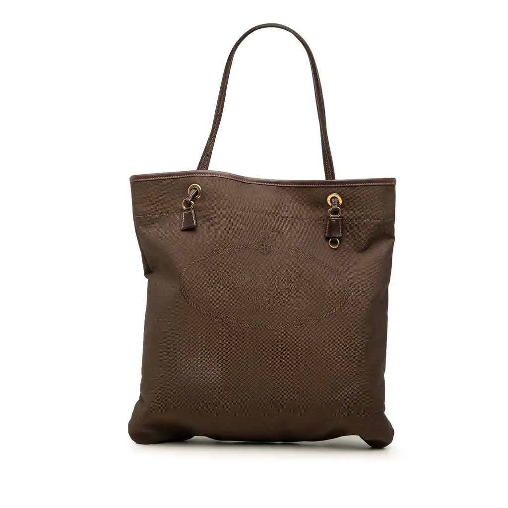 Prada Canvas Canapa Logo Tote