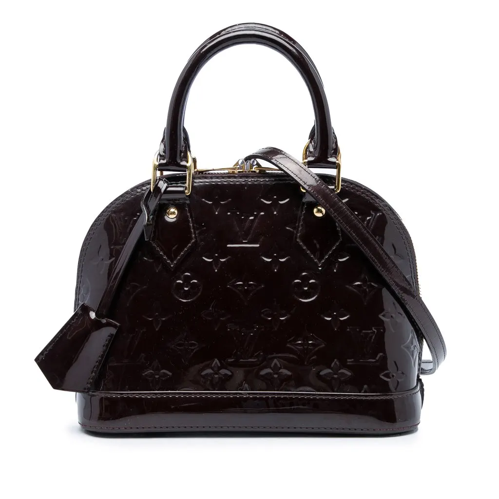 Louis Vuitton Monogram Vernis Alma BB Purple Leather Very good - Front View