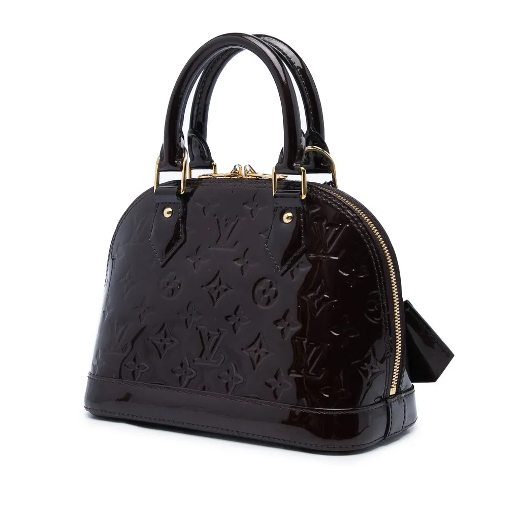 Louis Vuitton Monogram Vernis Alma BB Purple Leather Very good - Back View