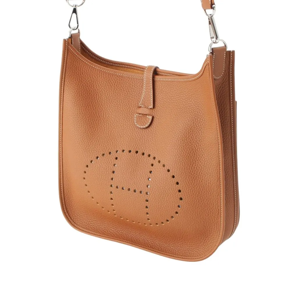Hermès Clemence Evelyne III 29 Brown Leather Very good - Back View