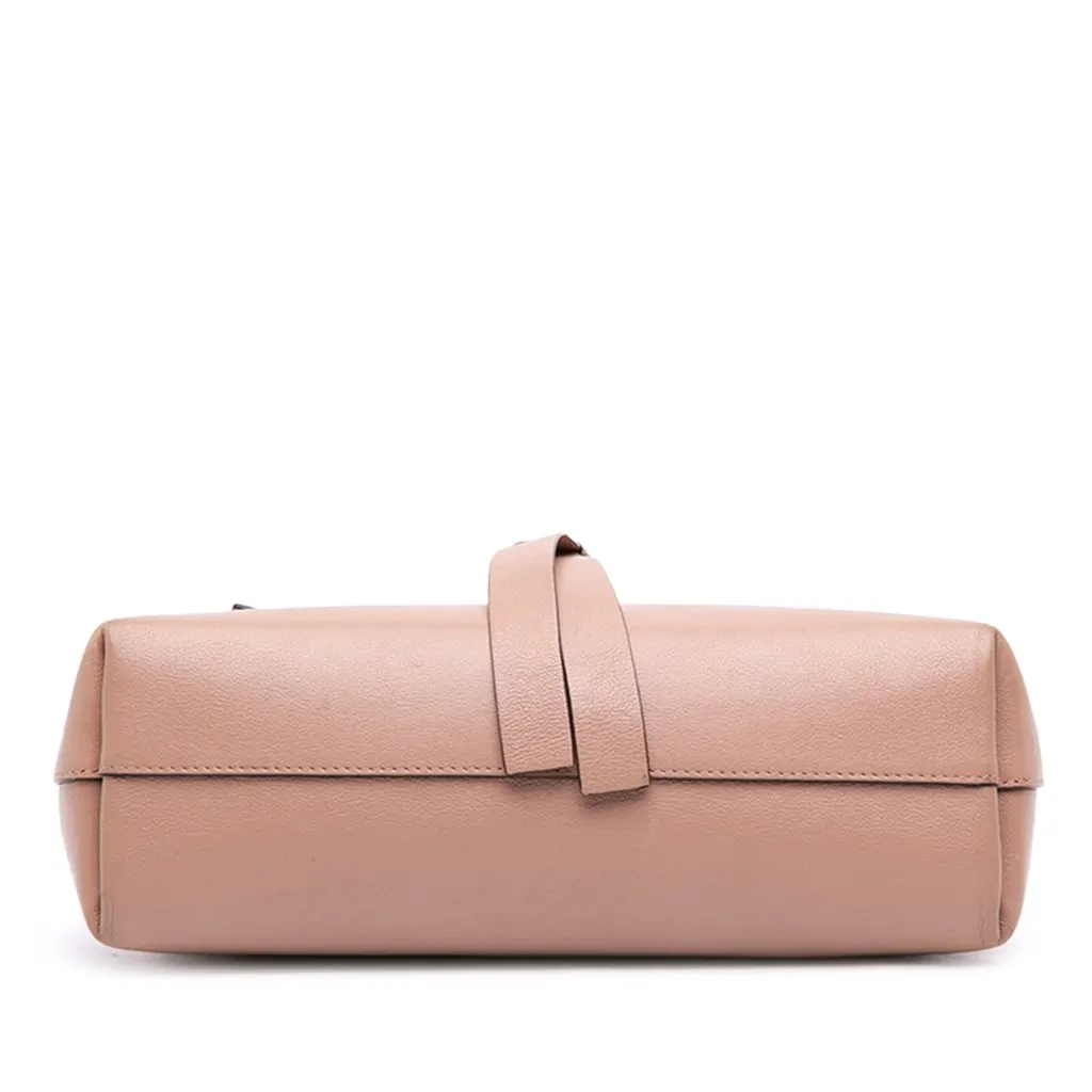 Valentino Medium Grained Calfskin VRing Top Handle Bag Brown Leather Very good - Inside View