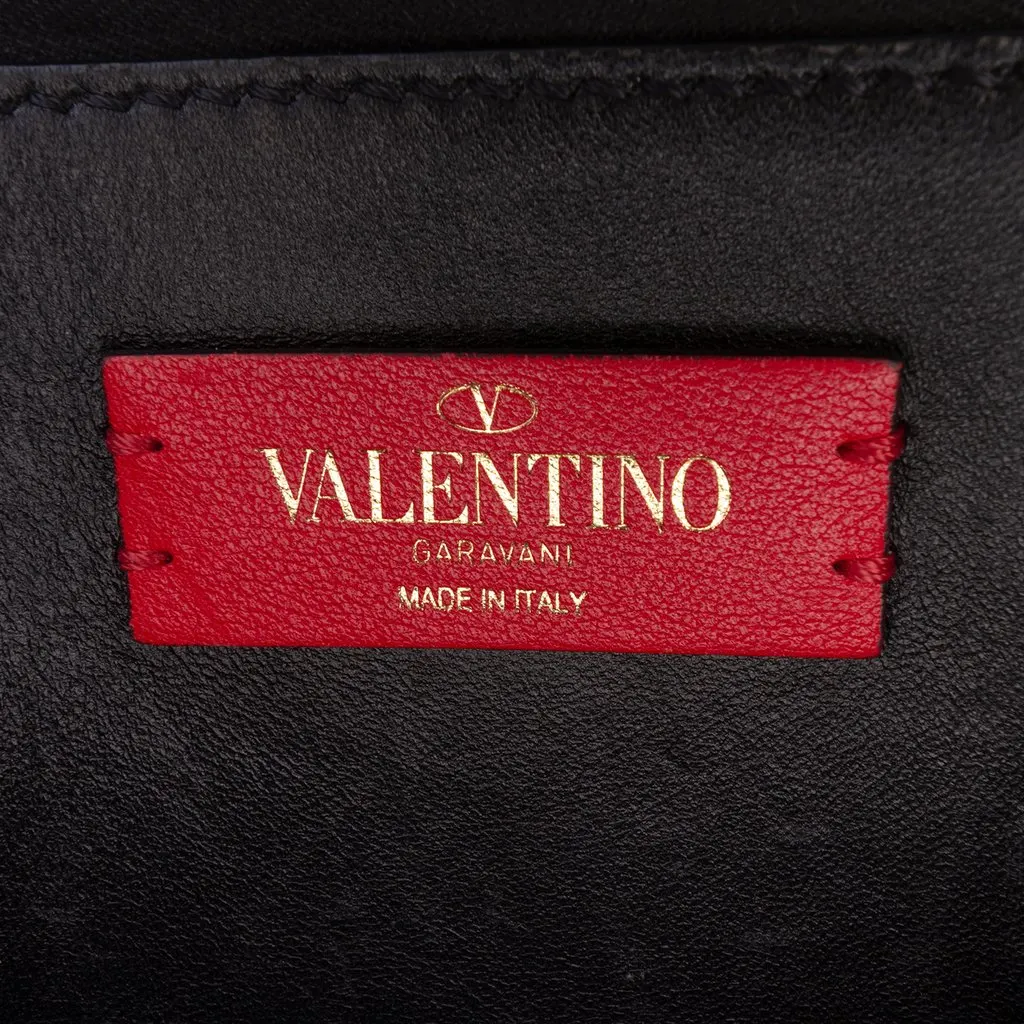 Valentino Medium Grained Calfskin VRing Top Handle Bag Brown Leather Very good - Box View