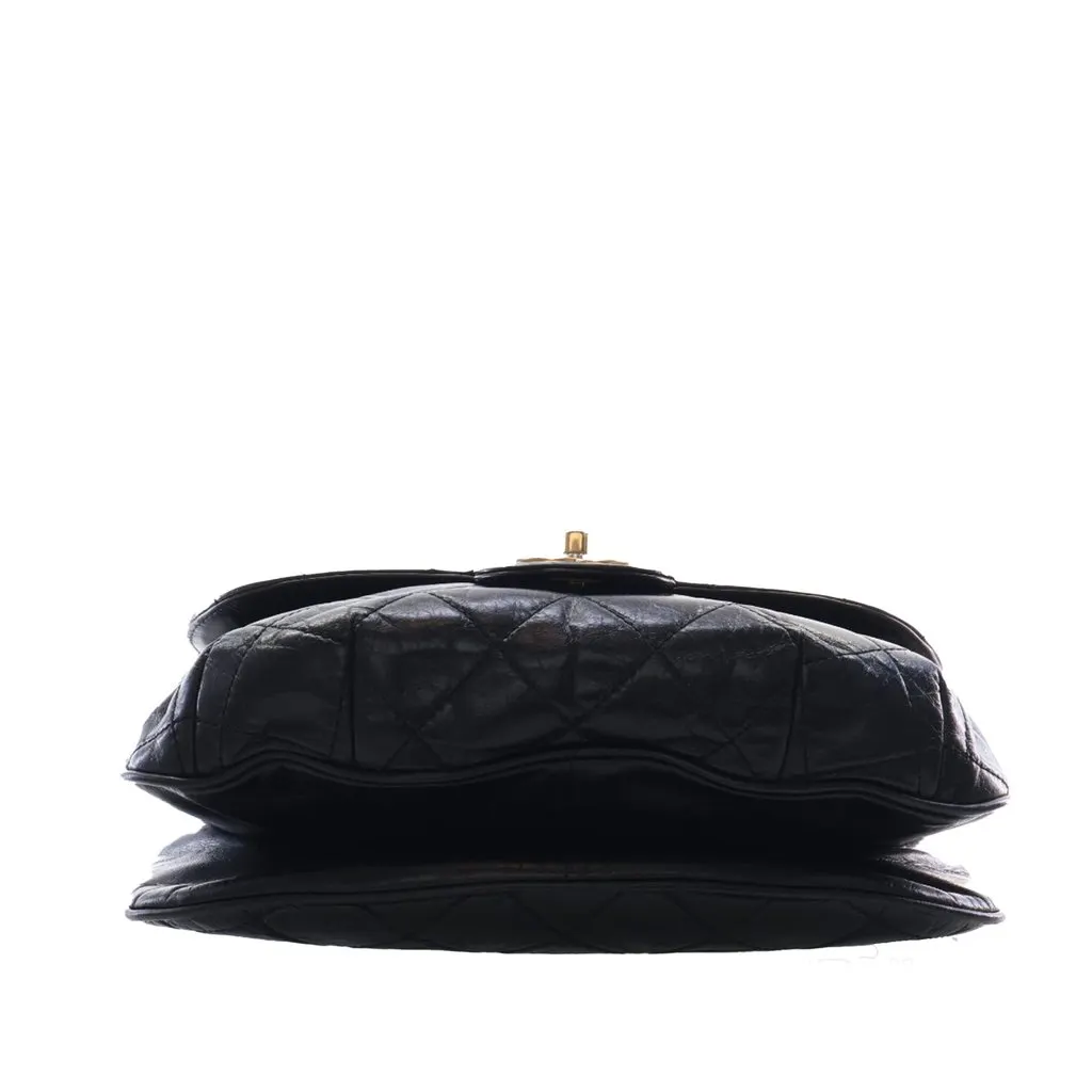 Chanel Medium Quilted Glazed Calfskin Bubble CC Flap Black Leather Very good - Box View