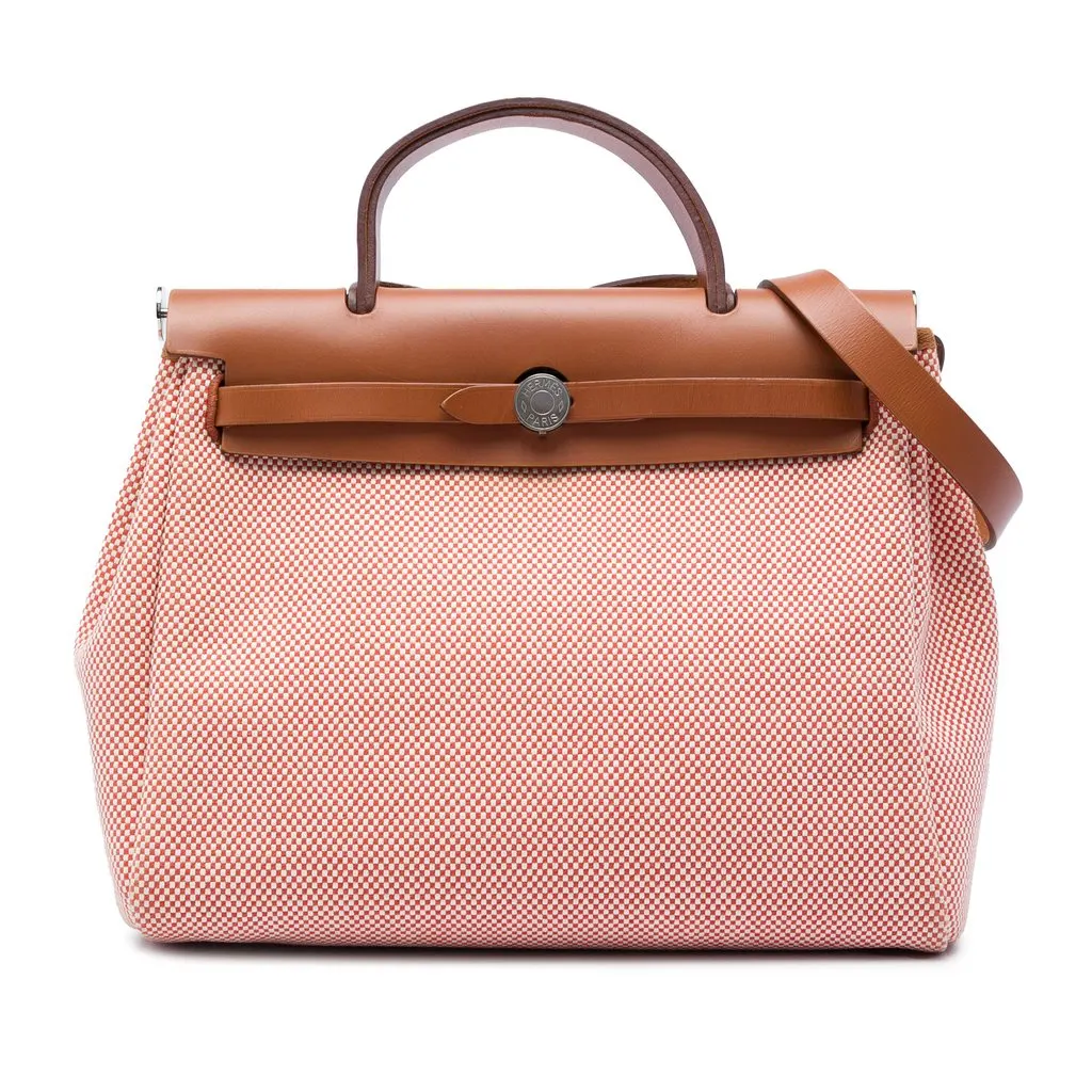 Hermès Toile Criss Viking Vache Hunter Herbag Zip 31 Orange Very good - Front View