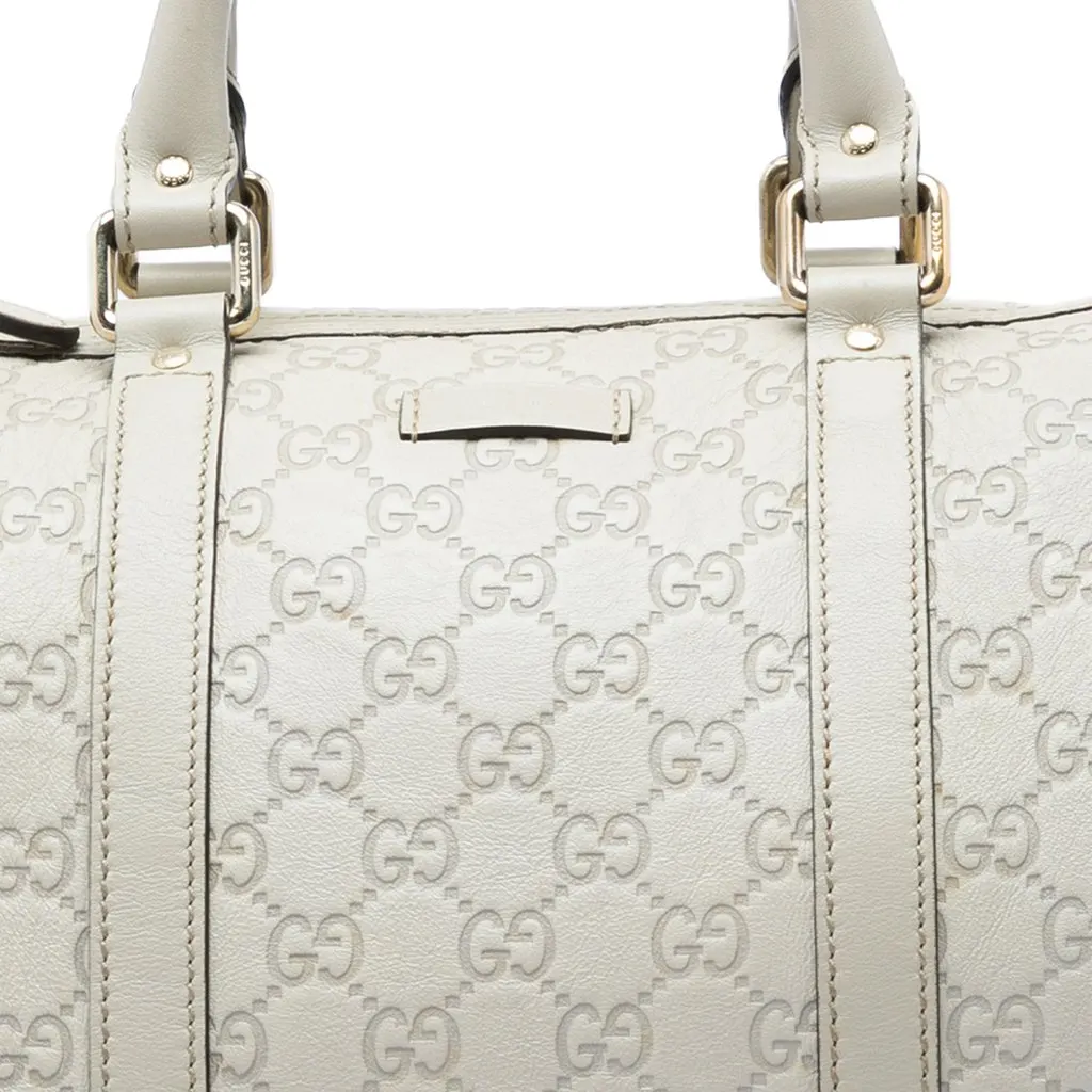 Gucci Medium Guccissima Joy Boston Bag White Leather Very good - Box View