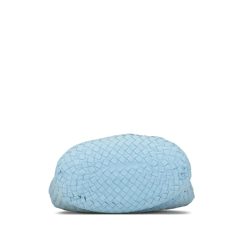 Bottega Veneta Nappa Intrecciato Bucket Bag Blue Leather Good - Inside View