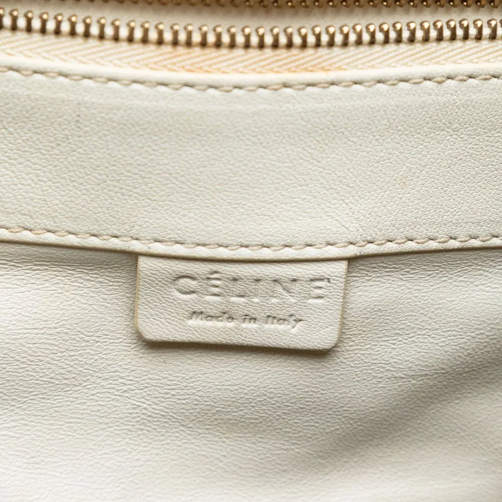 Celine Bicolor Leather Vertical Cabas Tote White Leather Very good - Box View