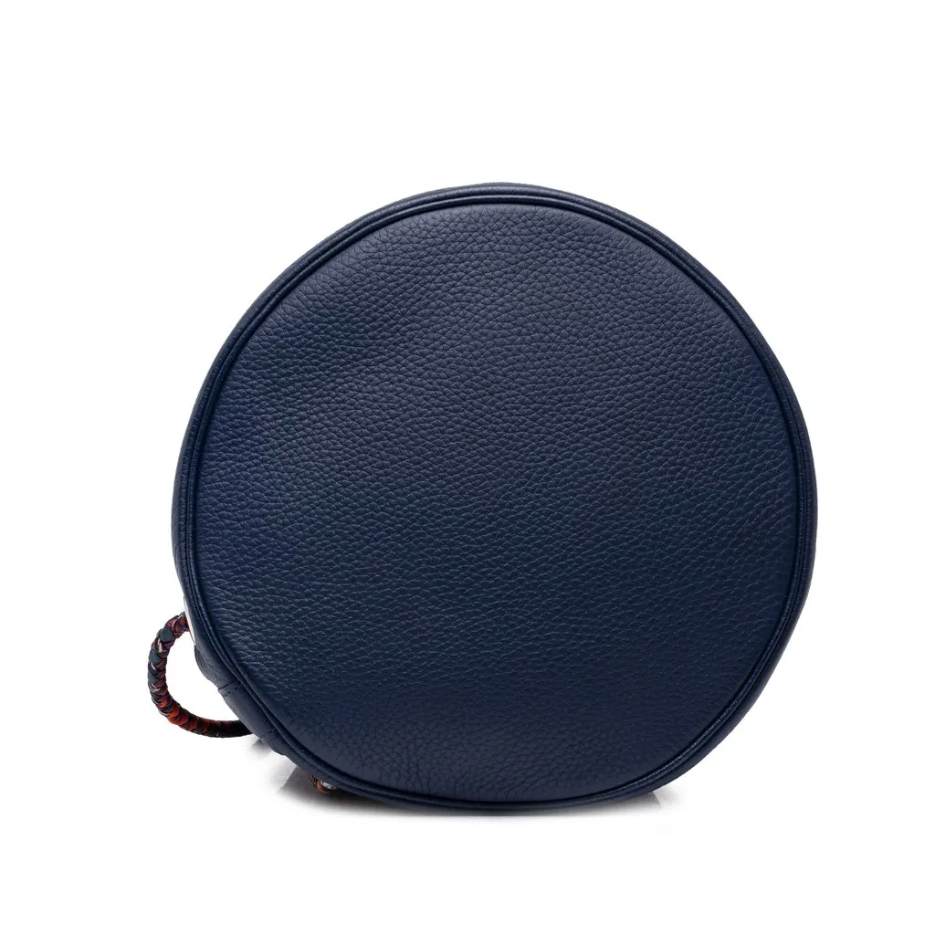 Hermès Silk and Evercolor Carre en Cravates Sac Soie Cool 22 Blue Silk Very good - Inside View