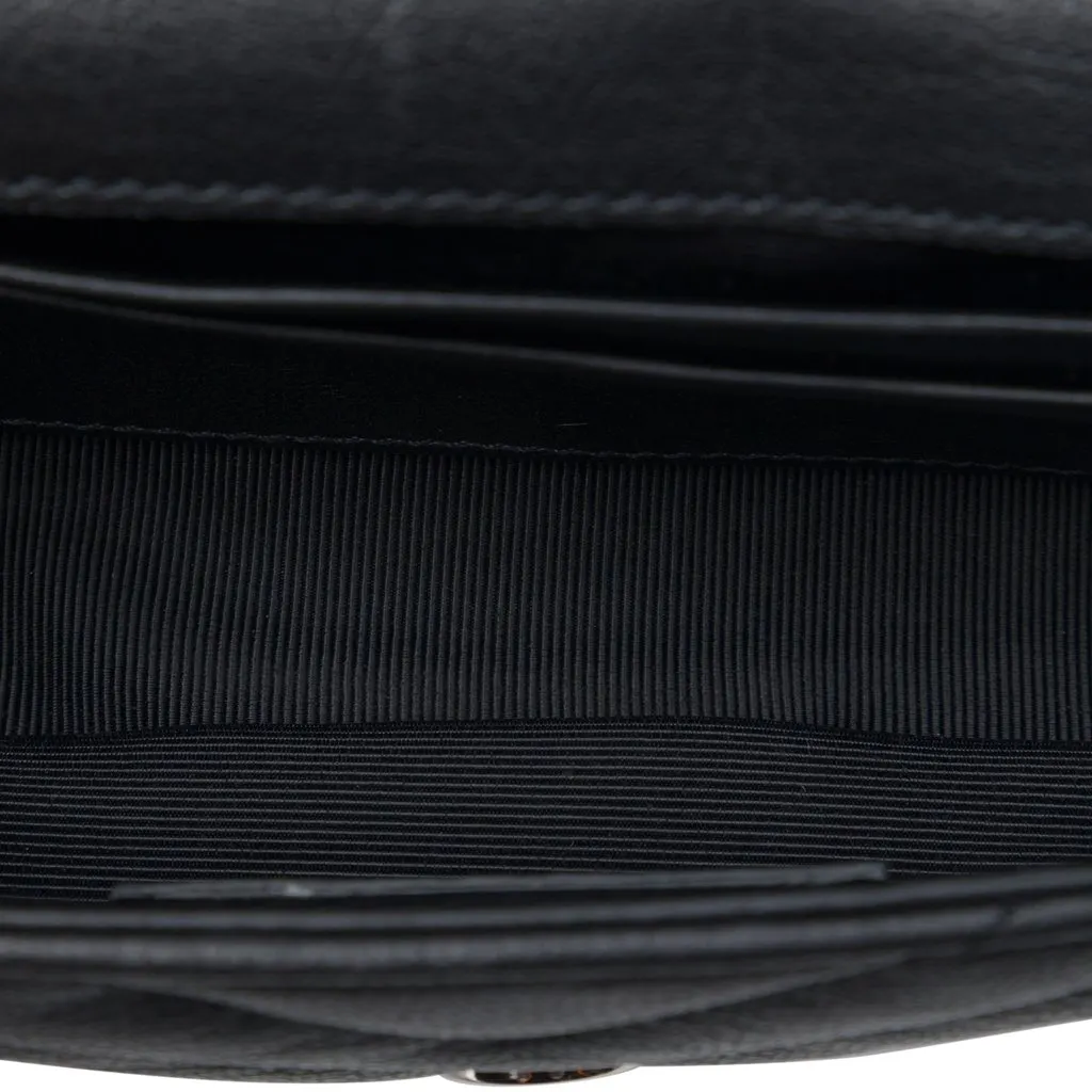 Saint Laurent Baby Chevron Sheepskin Monogram Classic Punk Chain Bag Black Leather Very good - Model View