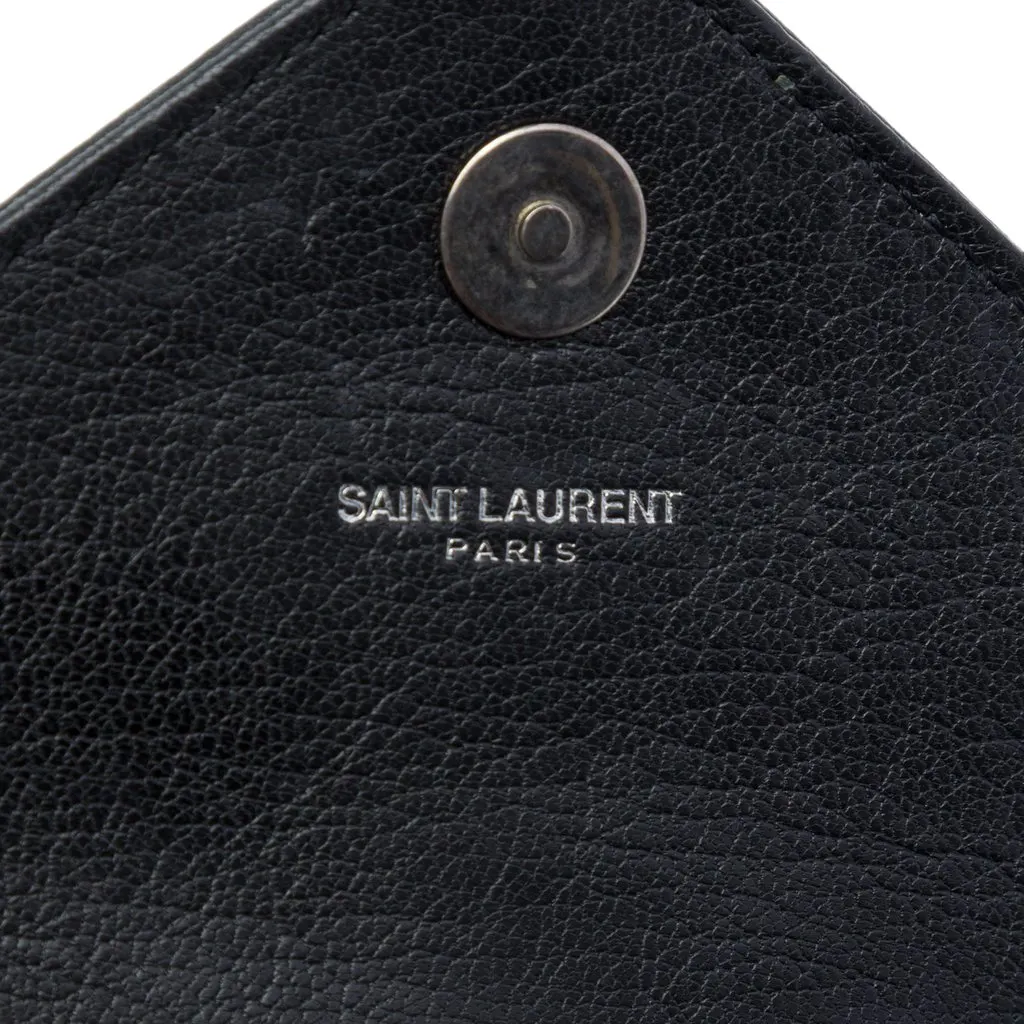 Saint Laurent Baby Chevron Sheepskin Monogram Classic Punk Chain Bag Black Leather Very good - Box View