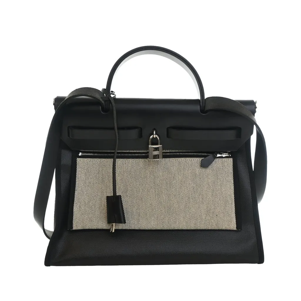 Hermès Toile H Berline Herbag Zip 31 Black Very good - Back View