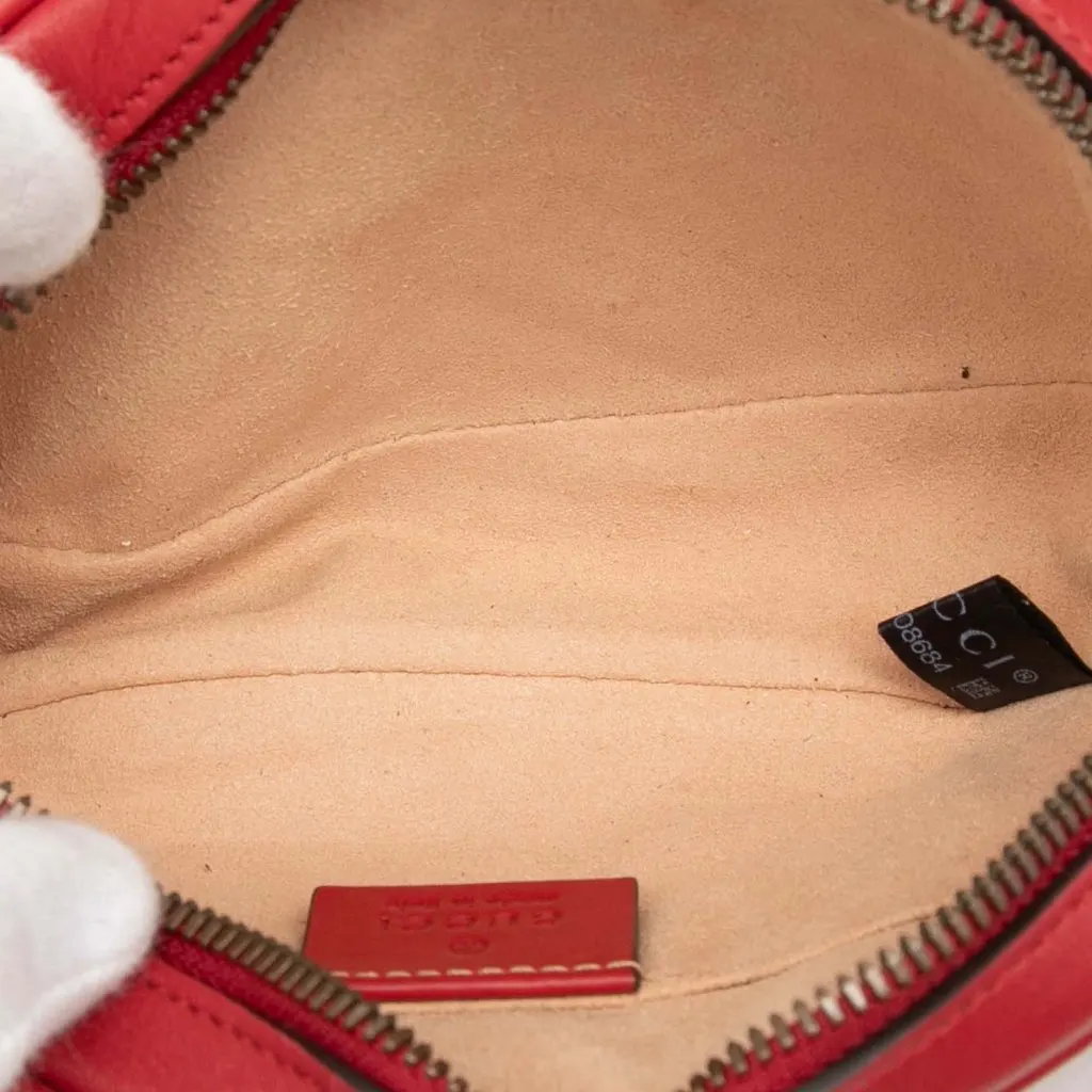 Gucci GG Marmont Matelasse Leather Belt Bag Red Leather Very good - Model View