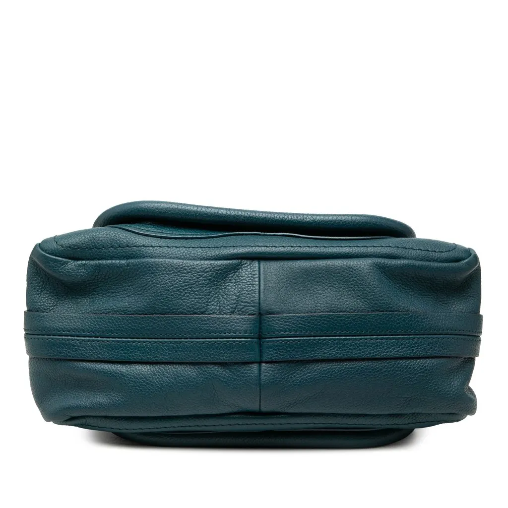 Chloé Small Pebbled Leather Paraty Satchel Blue Leather Very good - Inside View