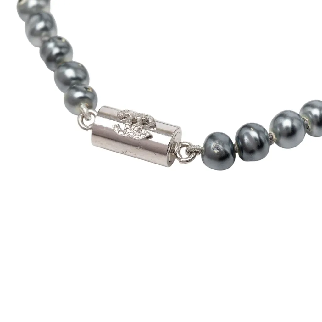 Chanel CC Faux Pearl Brass Bracelet MultiColor Very good - Box View