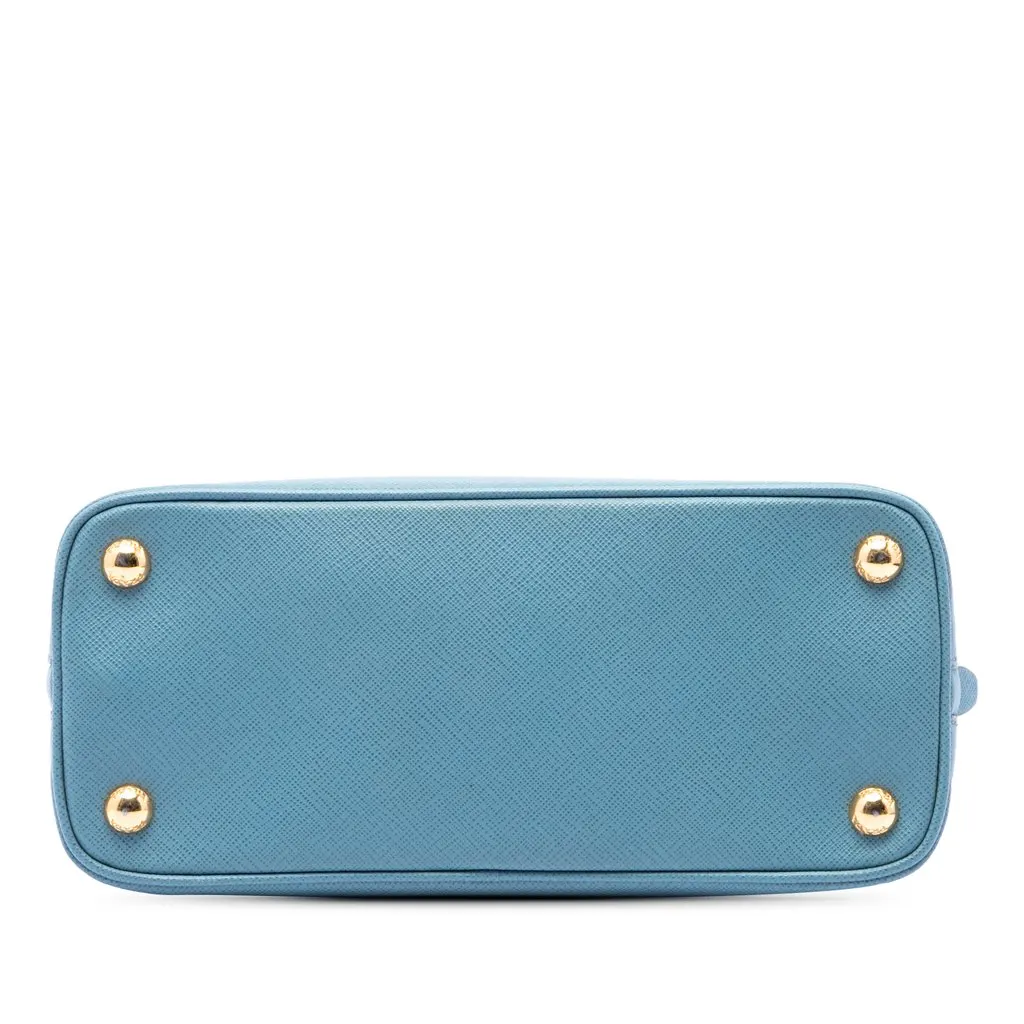 Prada Small Saffiano Lux Promenade Satchel Blue Leather Very good - Inside View