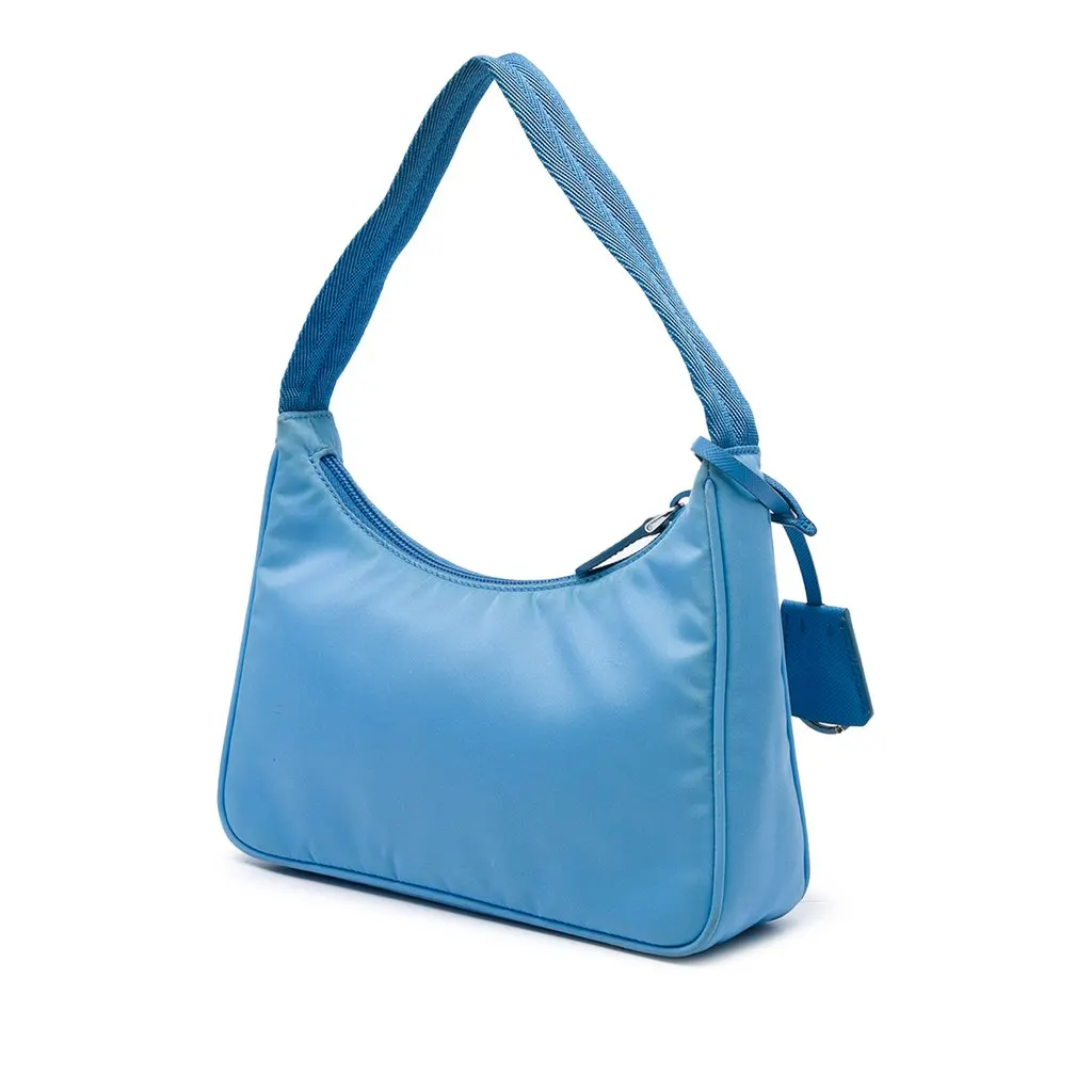 Prada Mini Tessuto Re Edition 2000 Shoulder Bag Blue Polyamide Very good - Back View