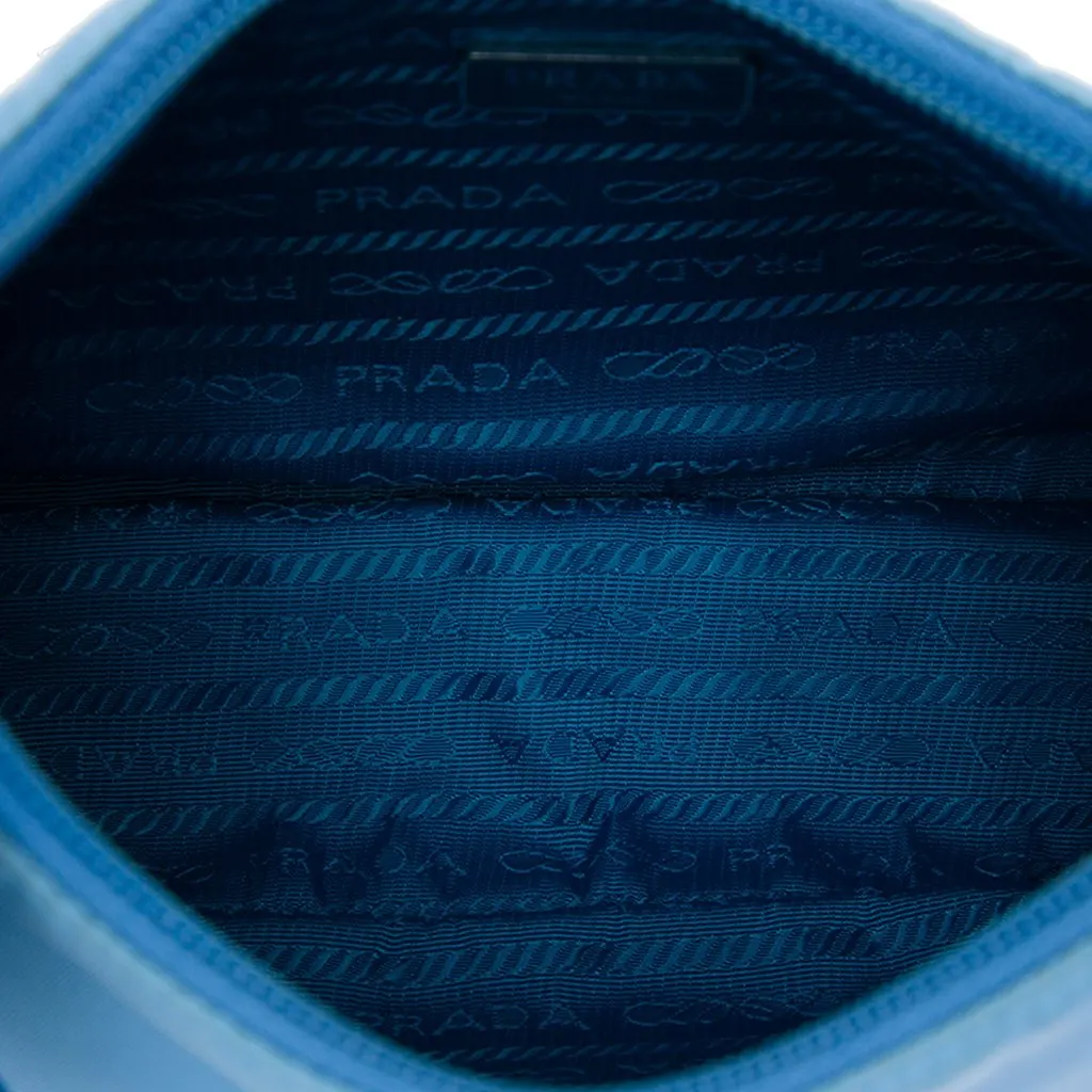 Prada Mini Tessuto Re Edition 2000 Shoulder Bag Blue Polyamide Very good - Model View