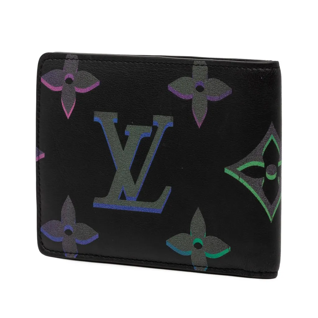 Louis Vuitton Monogram Spotlight Multiple Wallet Black Leather Very good - Back View