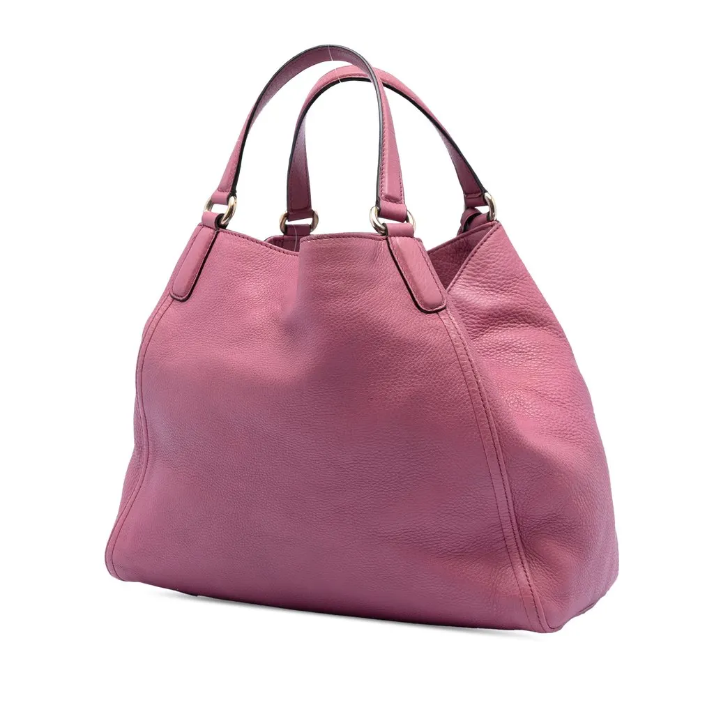 Gucci Medium Leather Soho Cellarius Tote Pink Leather Very good - Back View