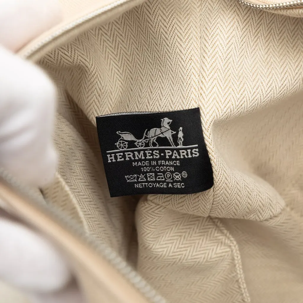 Hermès Large Toile Bride A Brac H Pavillon Case Brown Very good - Box View