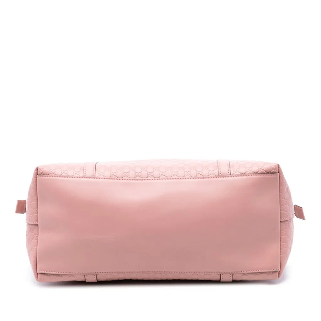 Gucci Large Microguccissima Dome Satchel Pink Leather Very good - Inside View