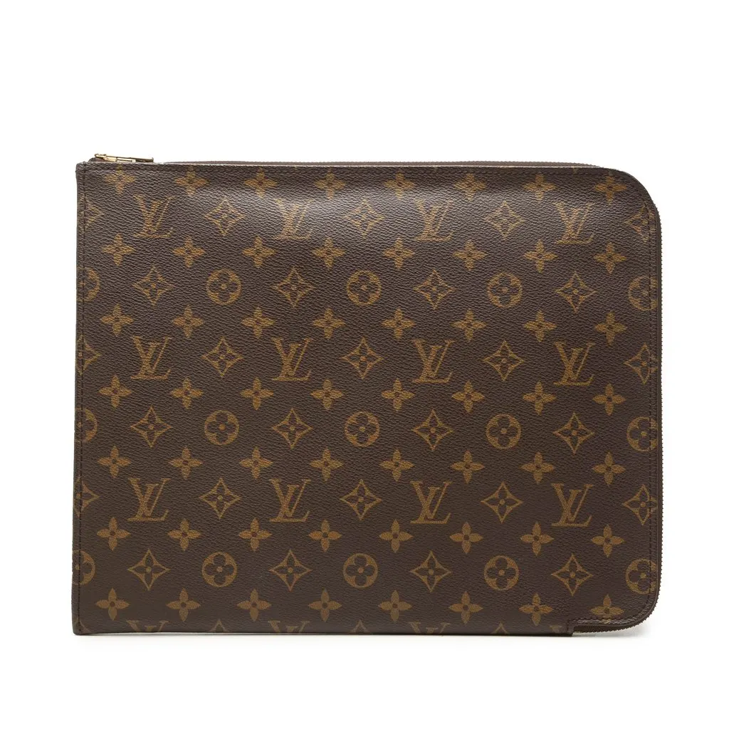 Louis Vuitton Monogram Poche Documents Portfolio 30 Brown Canvas Very good - Front View