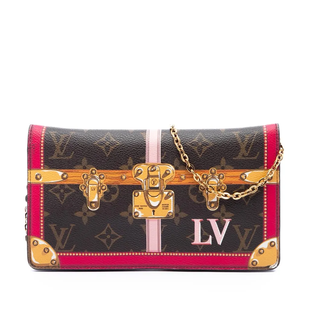 Louis Vuitton Monogram Summer Trunks Pochette Weekend Brown Very good - Front View