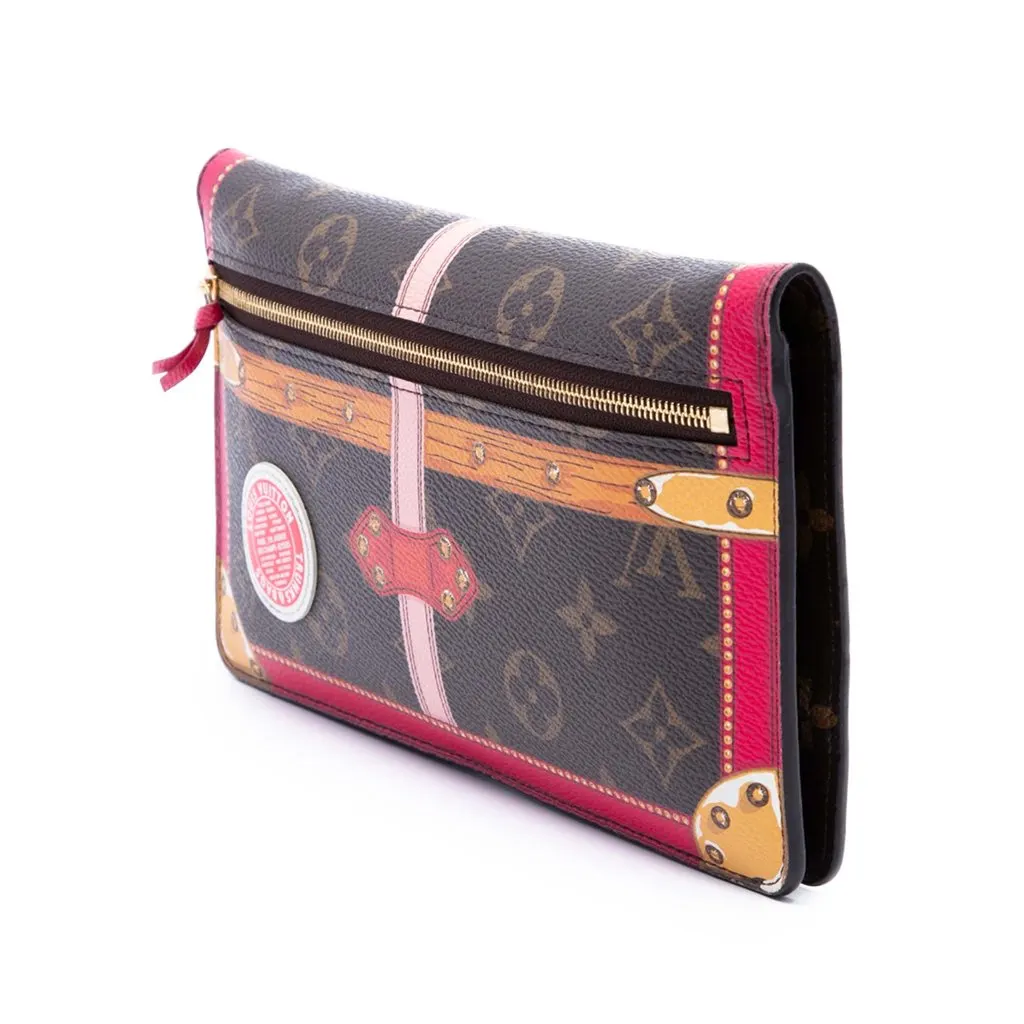 Louis Vuitton Monogram Summer Trunks Pochette Weekend Brown Very good - Back View