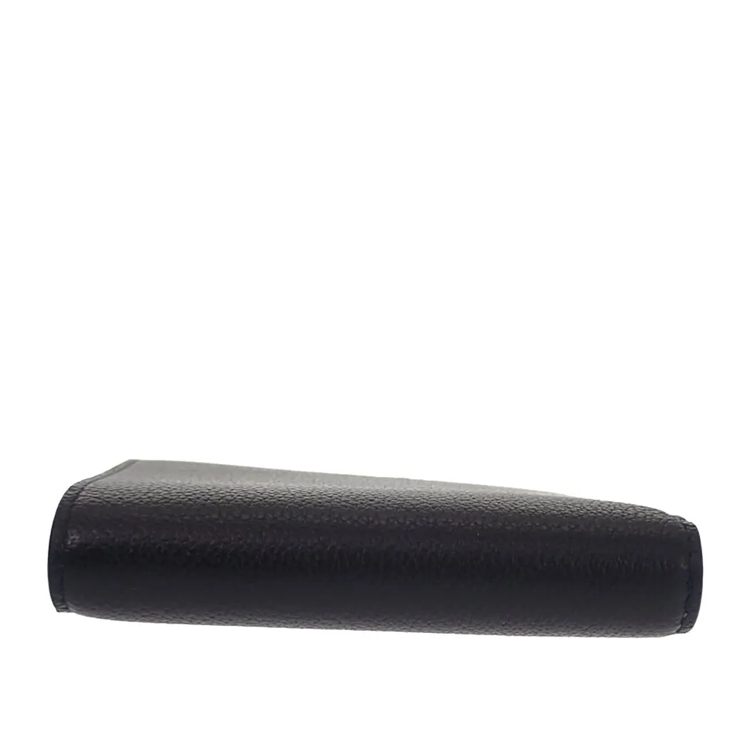 Celine Supple Grained Calfskin Triomphe Compact Wallet Black Leather Very good - Inside View