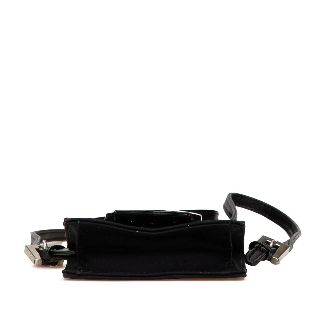 Fendi Mini Nylon FF Lock Crossbody Black Good - Inside View