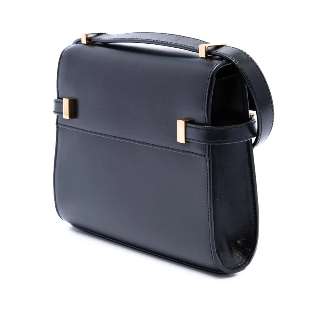 Saint Laurent Mini Smooth Calfskin Manhattan Crossbody Black Leather Very good - Back View