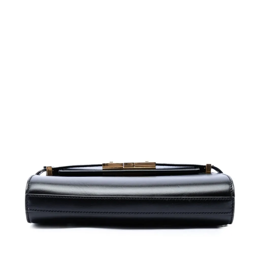 Saint Laurent Mini Smooth Calfskin Manhattan Crossbody Black Leather Very good - Inside View