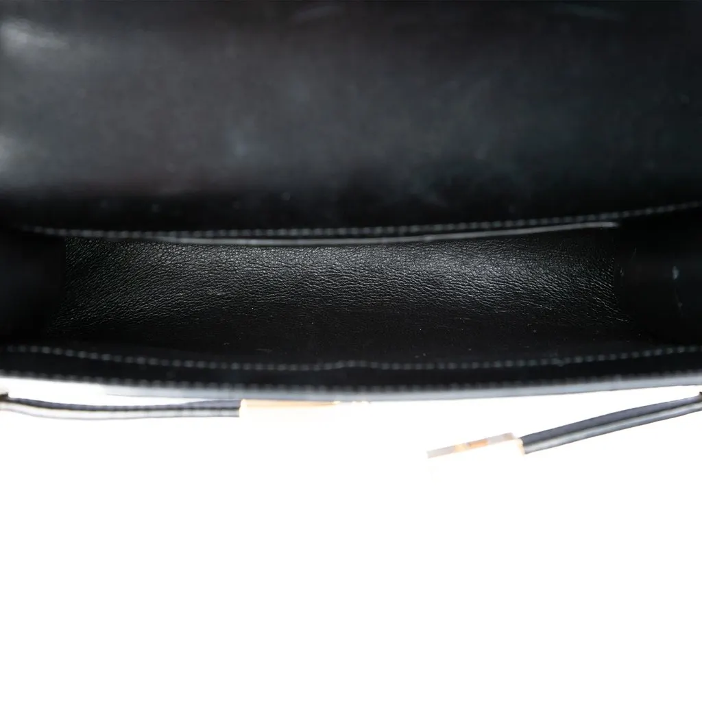 Saint Laurent Mini Smooth Calfskin Manhattan Crossbody Black Leather Very good - Model View
