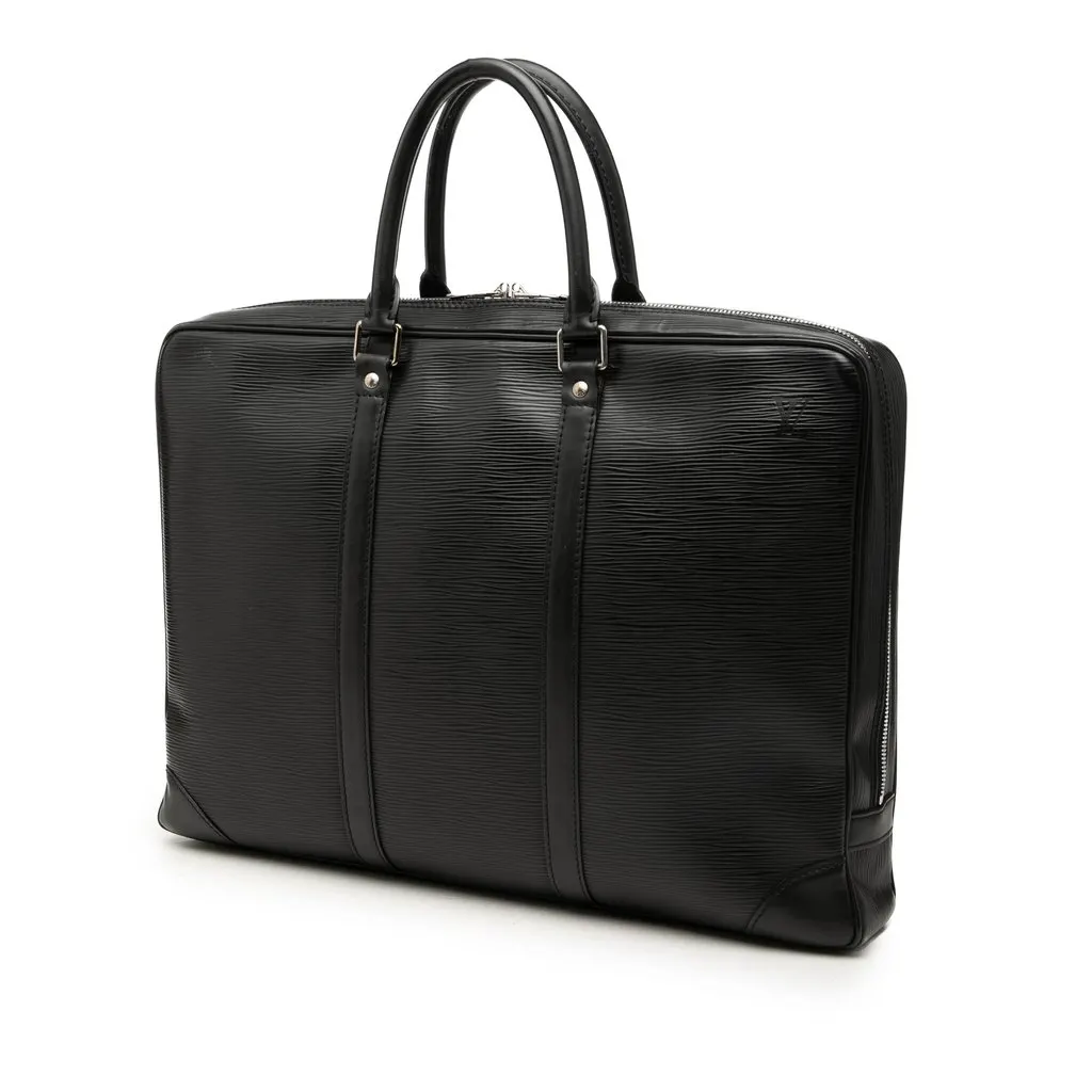 Louis Vuitton Epi Porte Documents Voyage Black Leather Very good - Back View
