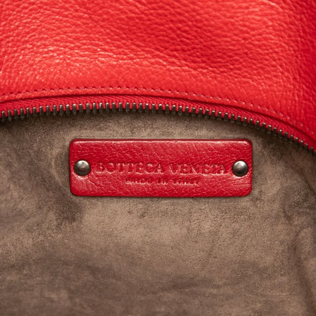 Bottega Veneta Medium Goatskin Madras Sfumato Brera Handbag Red Leather Good - Box View