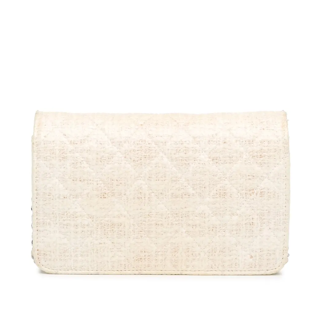 Chanel CC Coated Tweed Wallet On Chain Beige Very good - Inside View