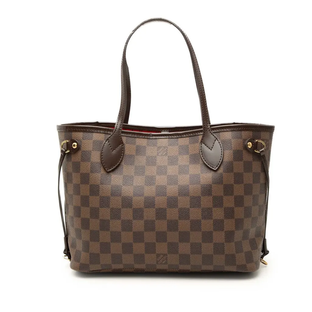 Louis Vuitton Damier Ebene Neverfull PM Brown Very good - Front View