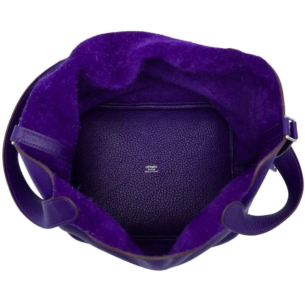 Hermès Clemence Picotin Lock 22 Purple Leather Very good - Model View