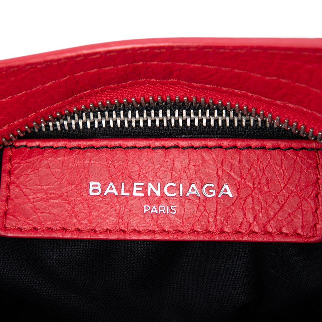 Balenciaga Mini Lambskin Motocross Giant 21 City Satchel Red