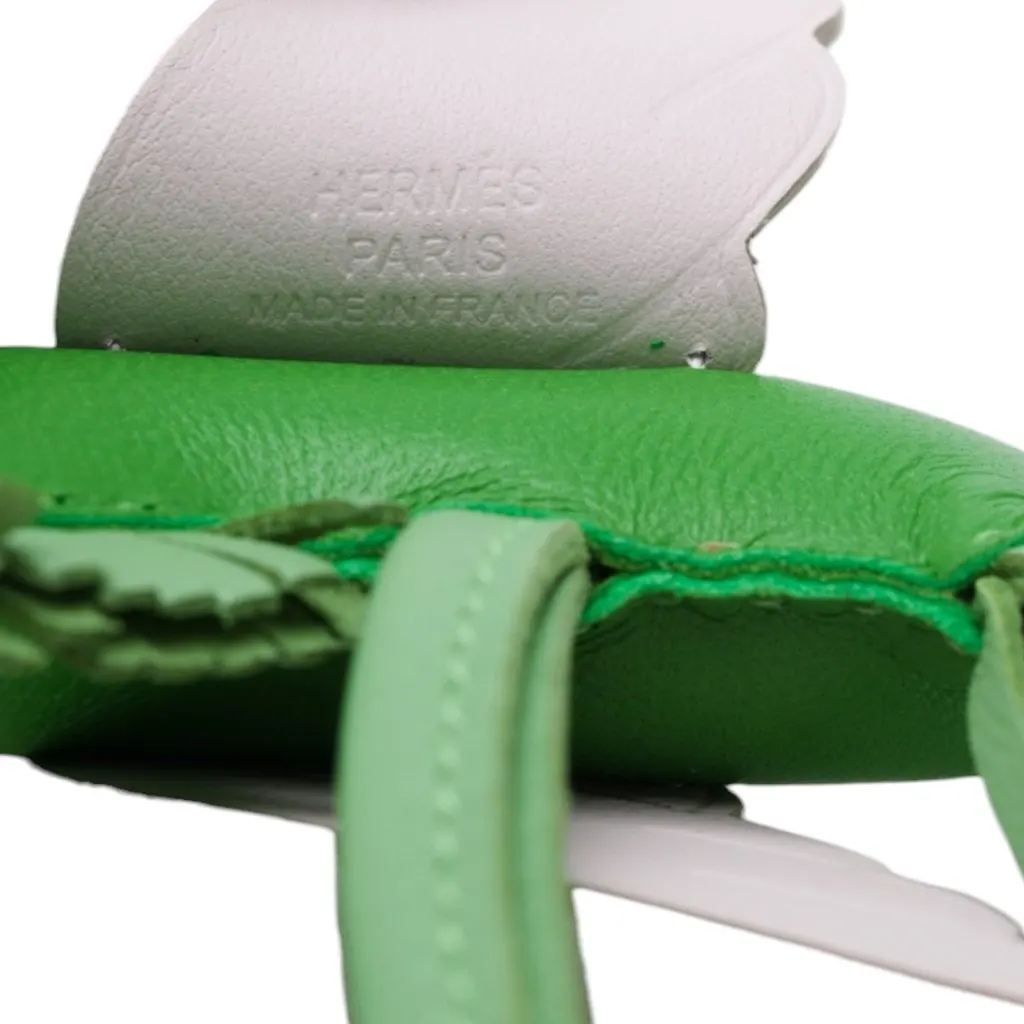 Hermès Milo Lambskin and Swift Grigri Rodeo Pegase Bag Charm PM Green Leather Very good - Inside View