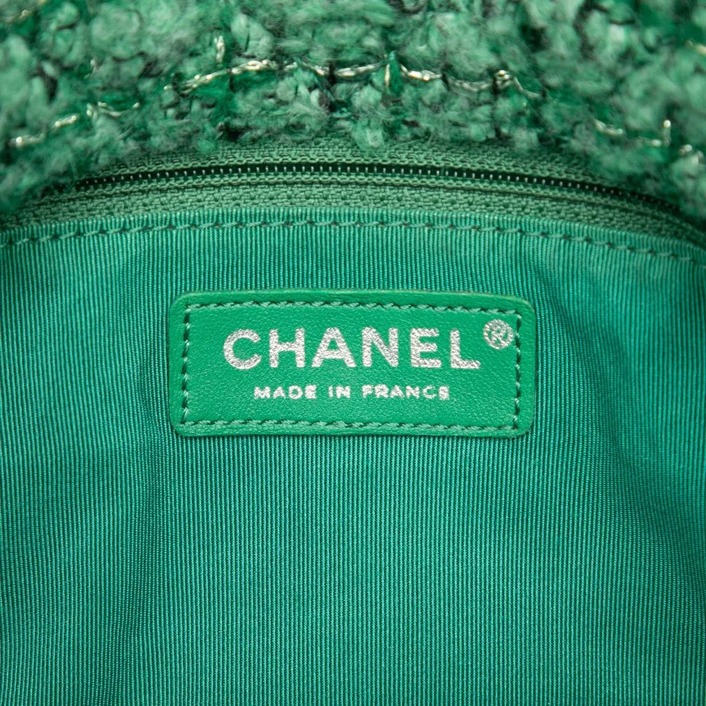 Chanel Small Quilted Tweed Reissue 2.55 Easy Messenger Flap Green Very good - Box View
