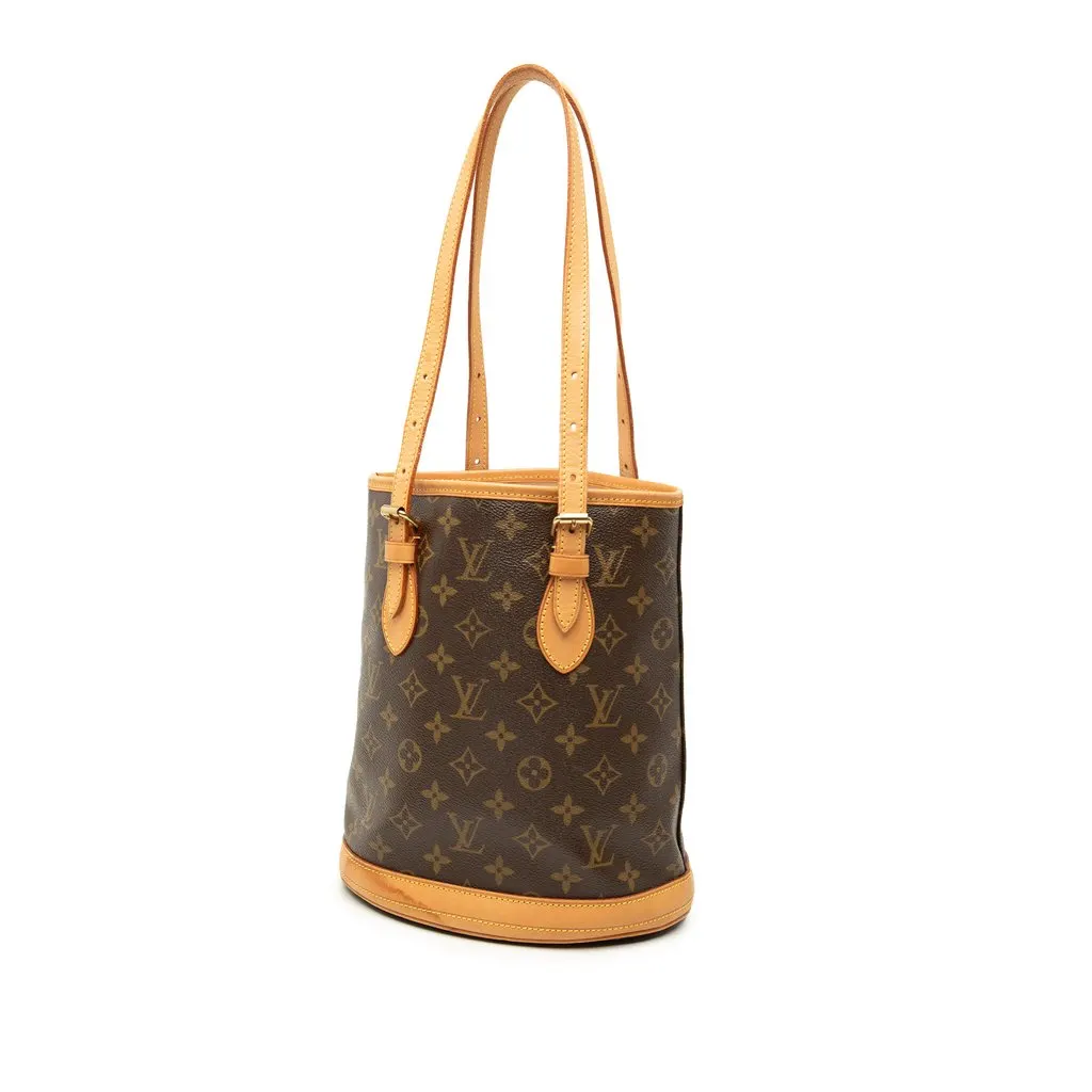 Louis Vuitton Monogram Petit Bucket Brown Very good - Back View
