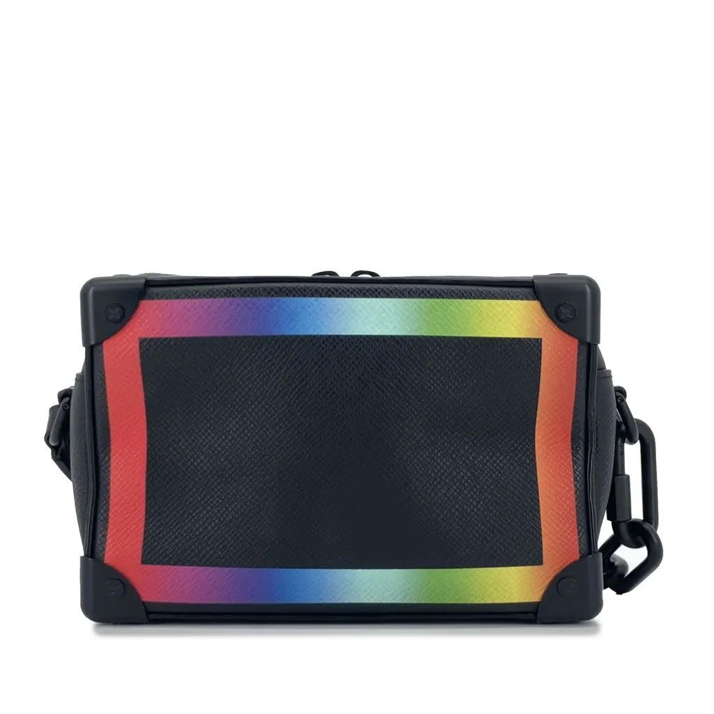 Louis Vuitton Taiga Rainbow Soft Trunk Black Leather Very good - Back View