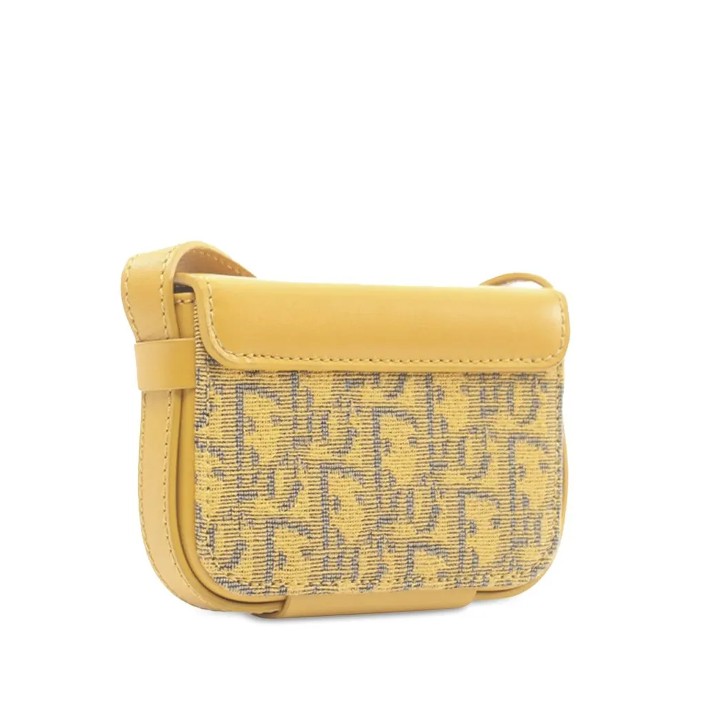 Dior Nano Oblique Lock Pouch Crossbody Yellow Very good - Back View