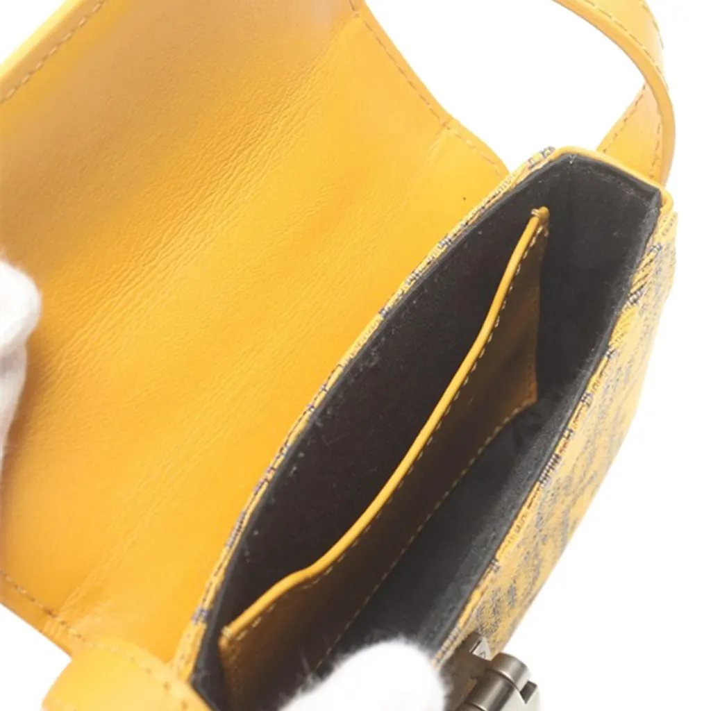 Dior Nano Oblique Lock Pouch Crossbody Yellow Very good - Inside View