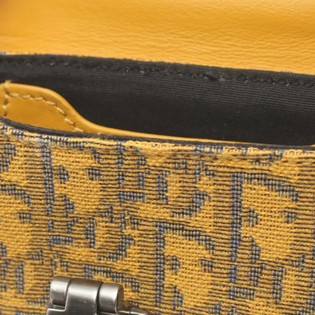 Dior Nano Oblique Lock Pouch Crossbody Yellow Very good - Box View