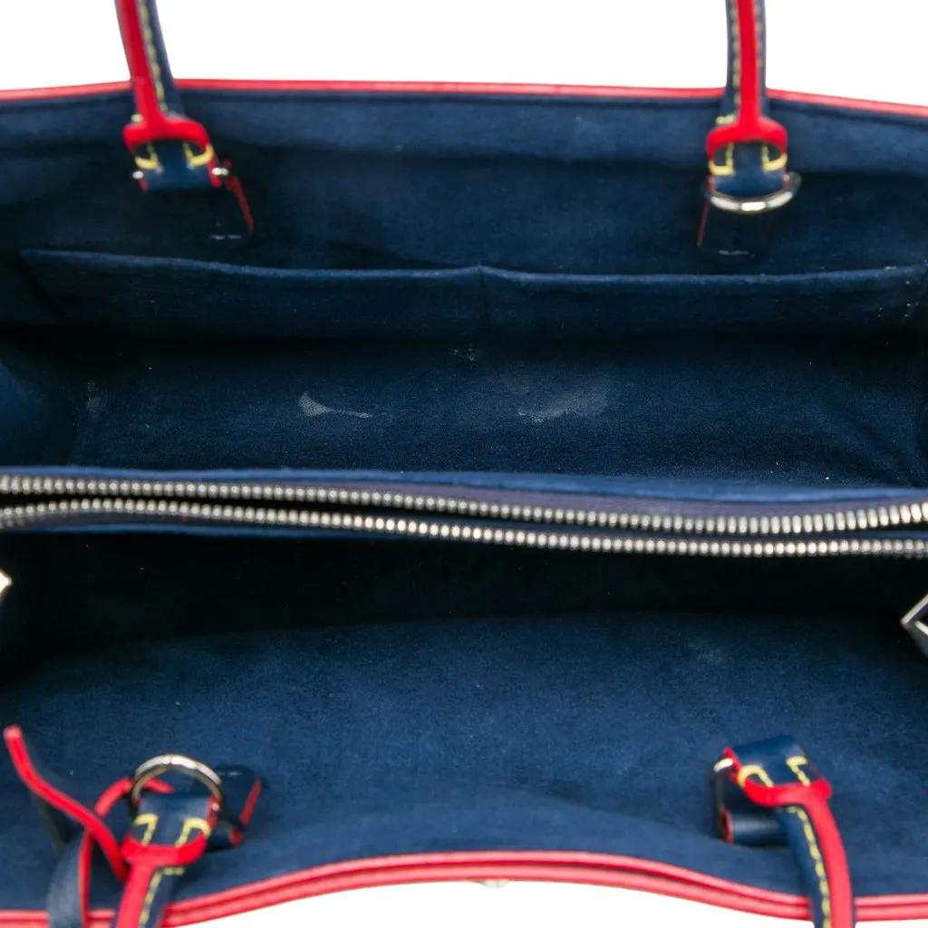 Louis Vuitton Epi Twist Satchel Blue Leather Very good - Model View
