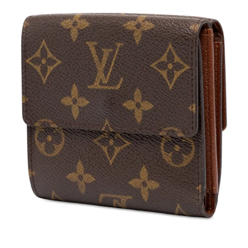 Louis Vuitton Monogram Portefeuille Elise Wallet Brown Canvas Very good - Back View